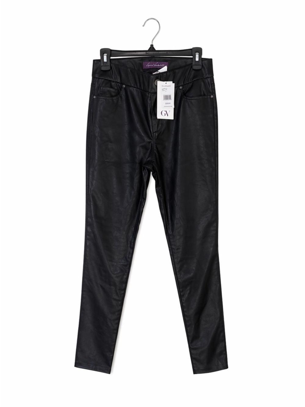 Gloria Vanderbilt Faux Leather Skinny Jeans - Black